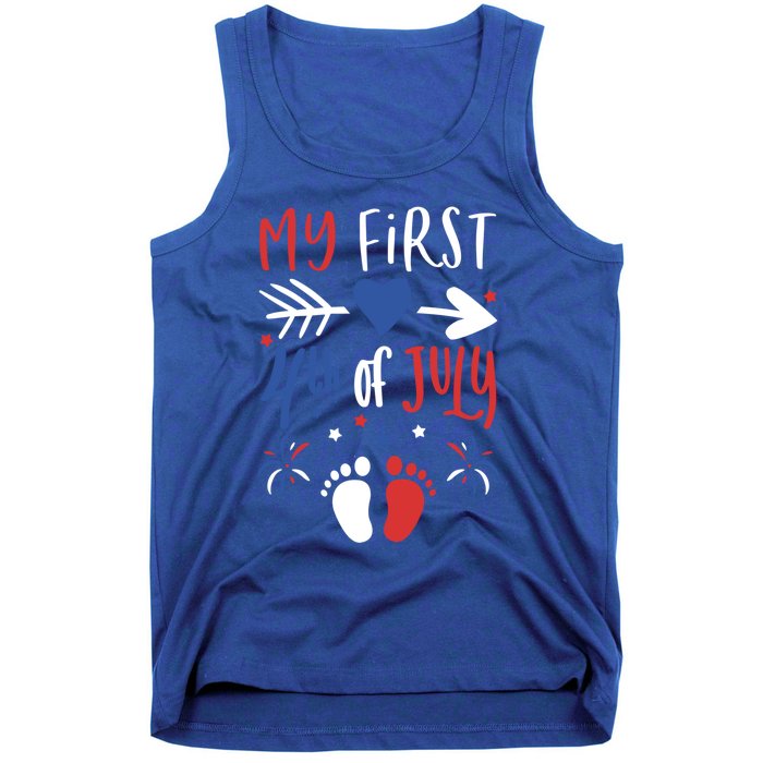 My First 4th Of July Pregnancy Patriotic Reveal Gift Tank Top