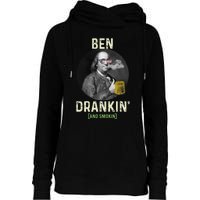 Merica Funny 4th Of July Beer And Weed Gifts Ben Drankin Womens Funnel Neck Pullover Hood