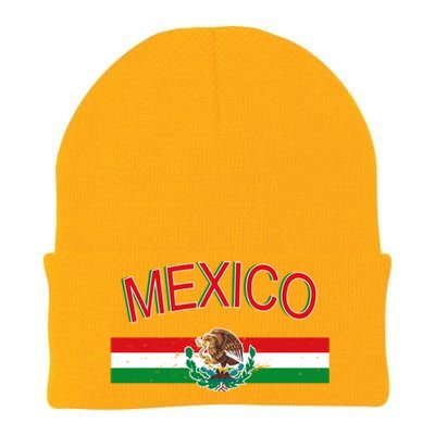 Mexican Flag And Coat Of Arms Mexico Knit Cap Winter Beanie