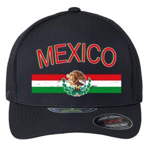 Mexican Flag And Coat Of Arms Mexico Flexfit Unipanel Trucker Cap