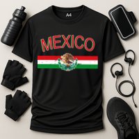 Mexican Flag And Coat Of Arms Mexico Cooling Performance Crew T-Shirt
