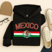 Mexican Flag And Coat Of Arms Mexico Hoodie