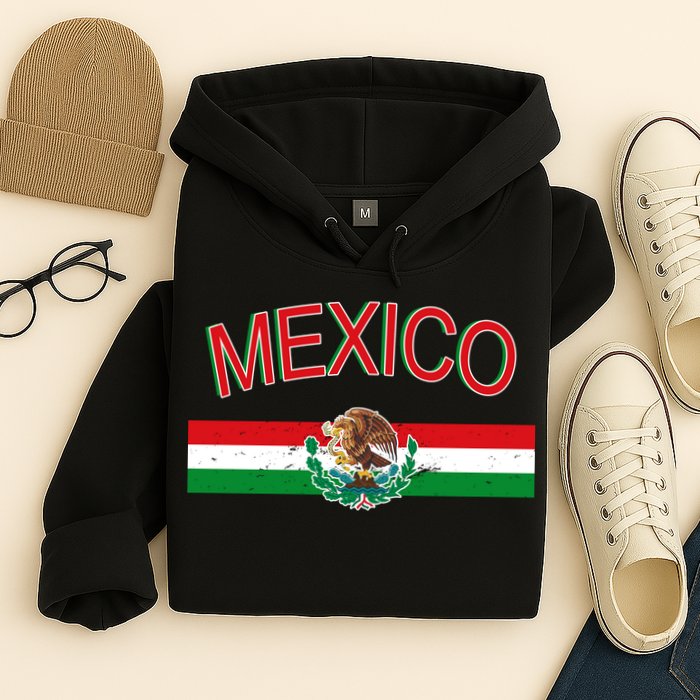 Mexican Flag And Coat Of Arms Mexico Hoodie