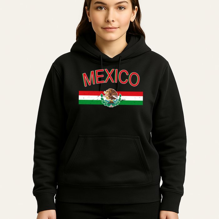 Mexican Flag And Coat Of Arms Mexico Hoodie