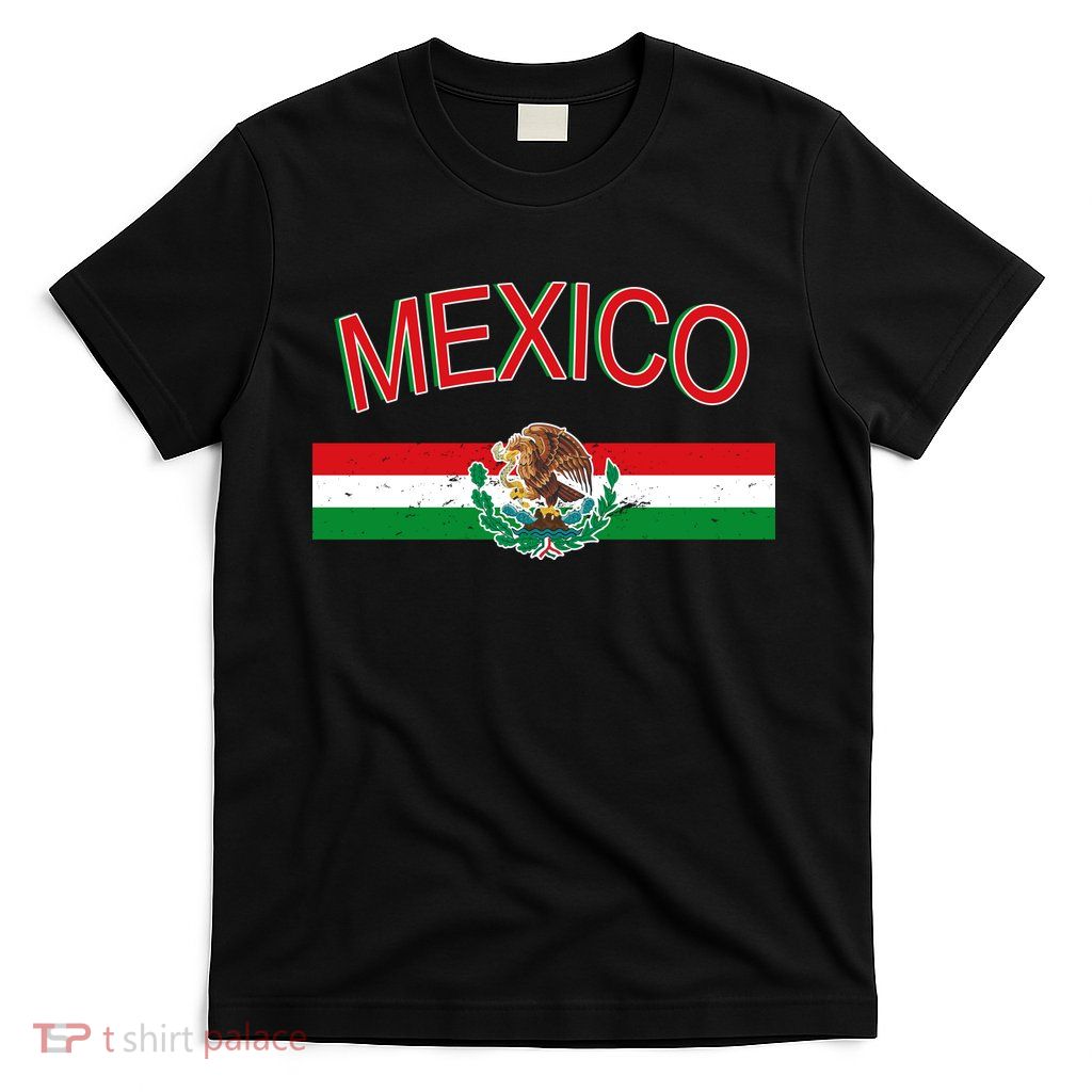 Mexican Flag And Coat Of Arms Mexico T-Shirt