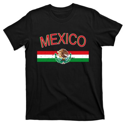 Mexican Flag And Coat Of Arms Mexico T-Shirt