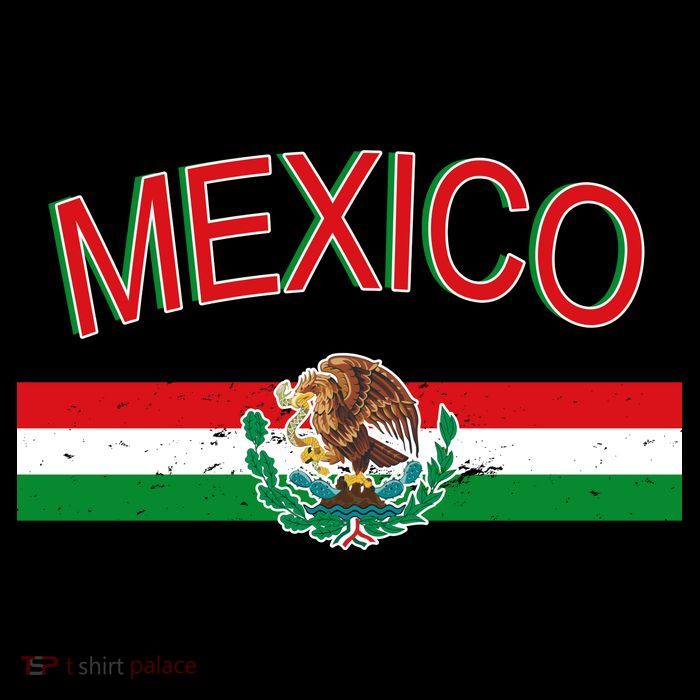 Mexican Flag And Coat Of Arms Mexico T-Shirt