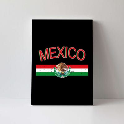 Mexican Flag And Coat Of Arms Mexico Canvas