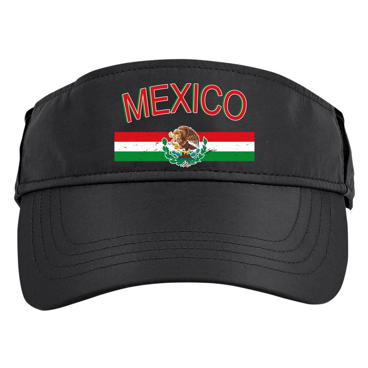 Mexican Flag And Coat Of Arms Mexico Adult Drive Performance Visor