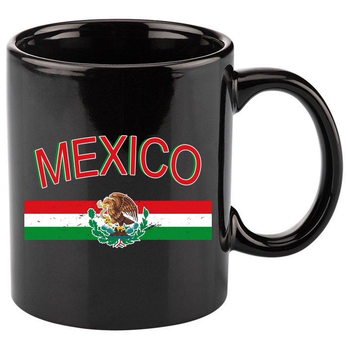 Mexican Flag And Coat Of Arms Mexico 11oz C Handle Ceramic Mug