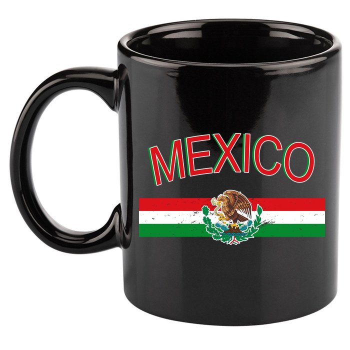 Mexican Flag And Coat Of Arms Mexico 11oz C Handle Ceramic Mug