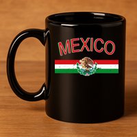 Mexican Flag And Coat Of Arms Mexico 11oz C Handle Ceramic Mug