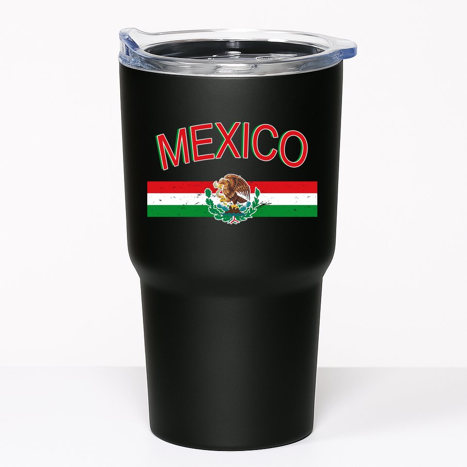 Mexican Flag And Coat Of Arms Mexico Tumbler