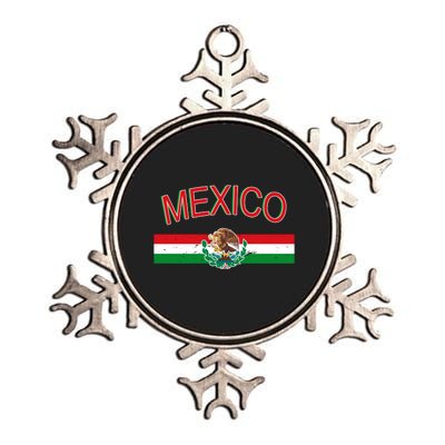 Mexican Flag And Coat Of Arms Mexico Metallic Star Ornament