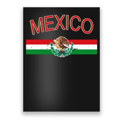 Mexican Flag And Coat Of Arms Mexico Poster