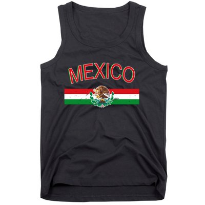 Mexican Flag And Coat Of Arms Mexico Tank Top