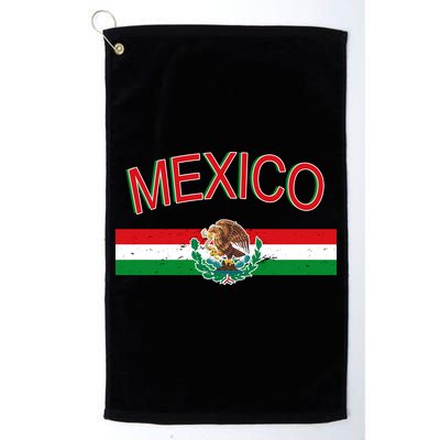 Mexican Flag And Coat Of Arms Mexico Golf Towel