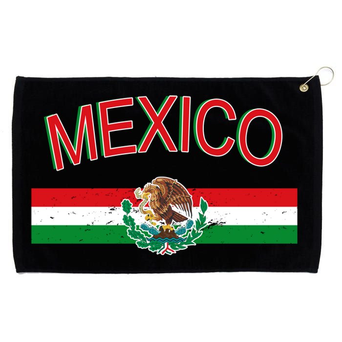 Mexican Flag And Coat Of Arms Mexico Grommeted Golf Towel