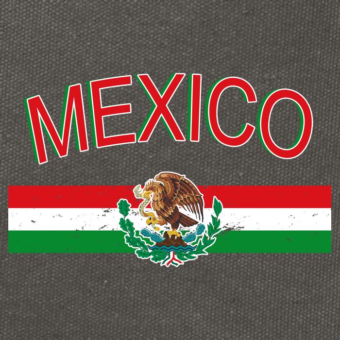 Mexican Flag And Coat Of Arms Mexico Cotton Canvas Backpack