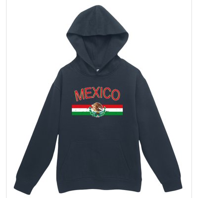 Mexican Flag And Coat Of Arms Mexico Urban Pullover Hoodie