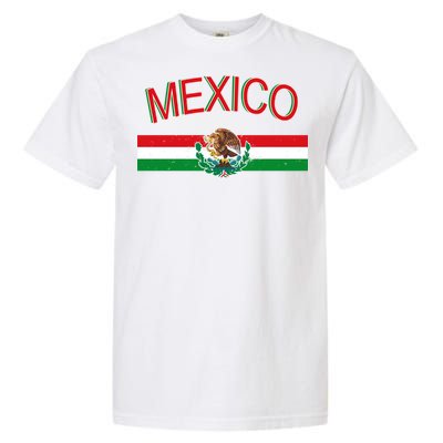 Mexican Flag And Coat Of Arms Mexico Garment-Dyed Heavyweight T-Shirt