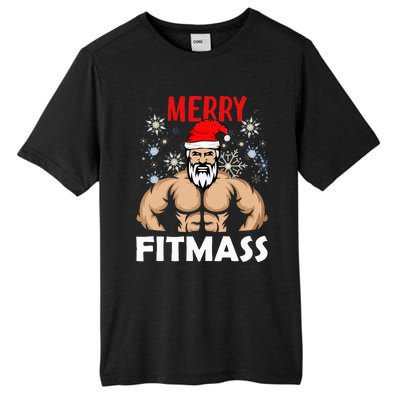 Merry Fitmas and Happy New Year  Santa Lifting Christmas  Tall Fusion ChromaSoft Performance T-Shirt