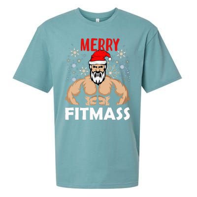 Merry Fitmas and Happy New Year  Santa Lifting Christmas  Sueded Cloud Jersey T-Shirt