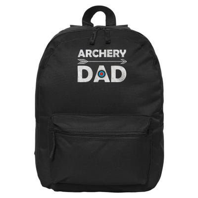 Matching Family Archery Dad Arrow Target Team Photo Meme 16 in Basic Backpack