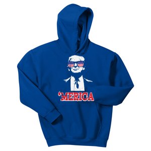 Merica Funny American Flag Trump 2020 Gift Kids Hoodie