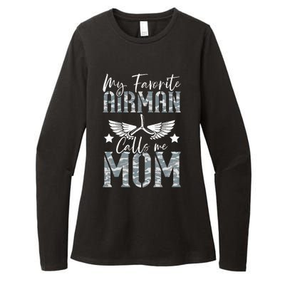 My Favorite Airman Calls Me Mom Air Force Soldier Mother Womens CVC Long Sleeve Shirt