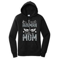 My Favorite Airman Calls Me Mom Air Force Soldier Mother Women's Pullover Hoodie