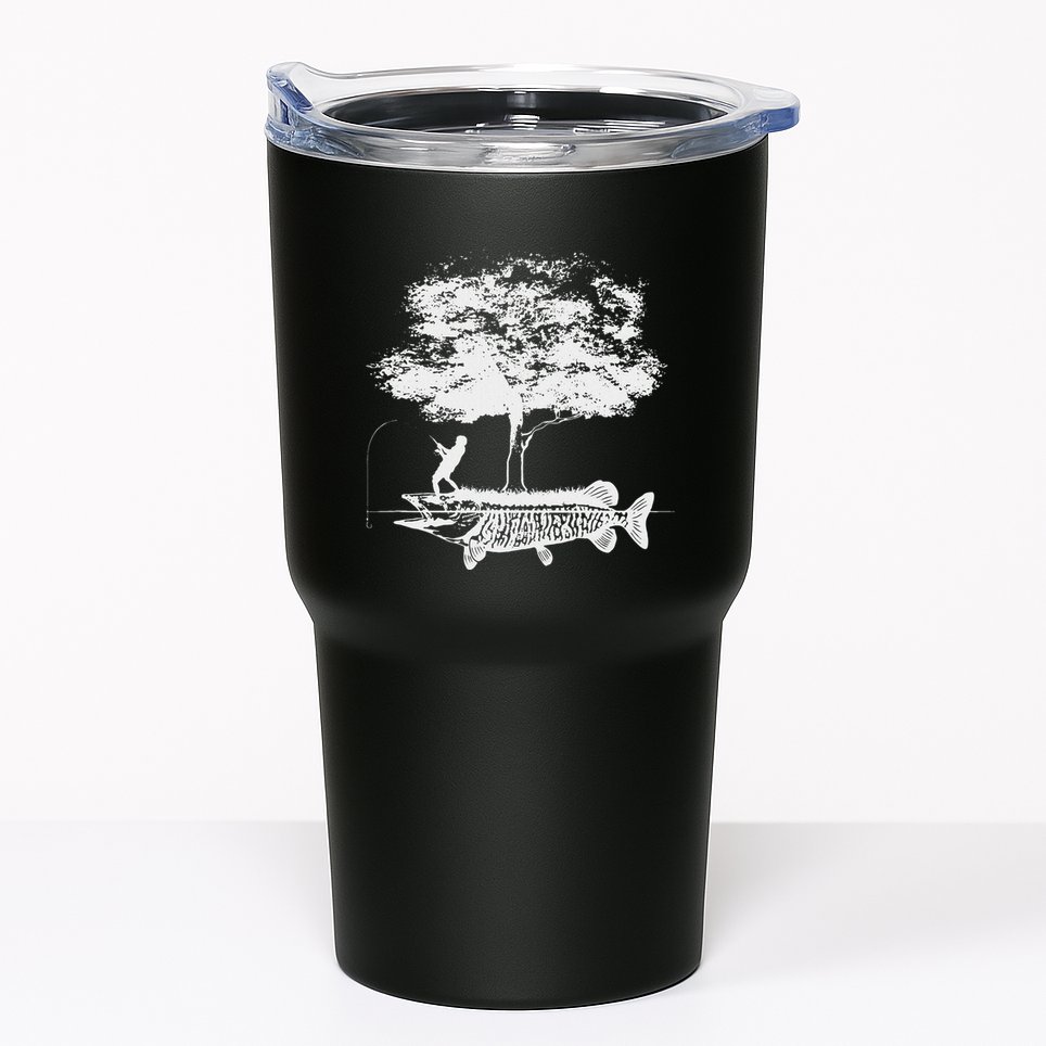 Musky Fish Artistic Love Muskie Fishing Gift Tumbler