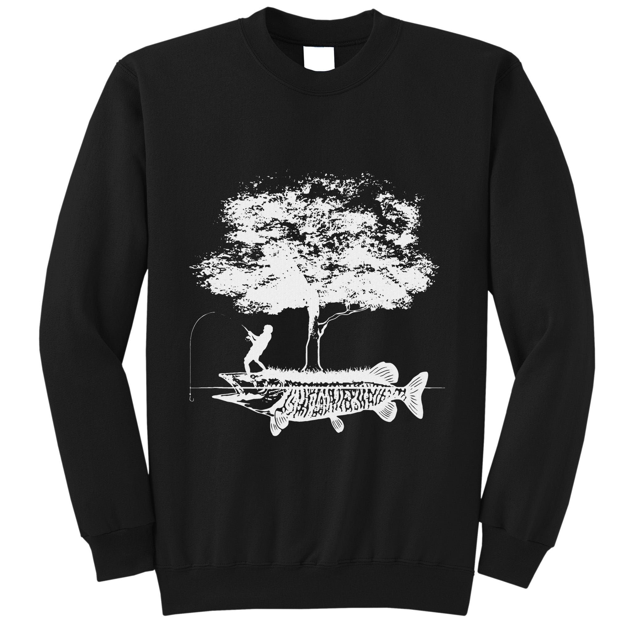 Musky Fish Artistic Love Muskie Fishing Gift Tall Sweatshirt
