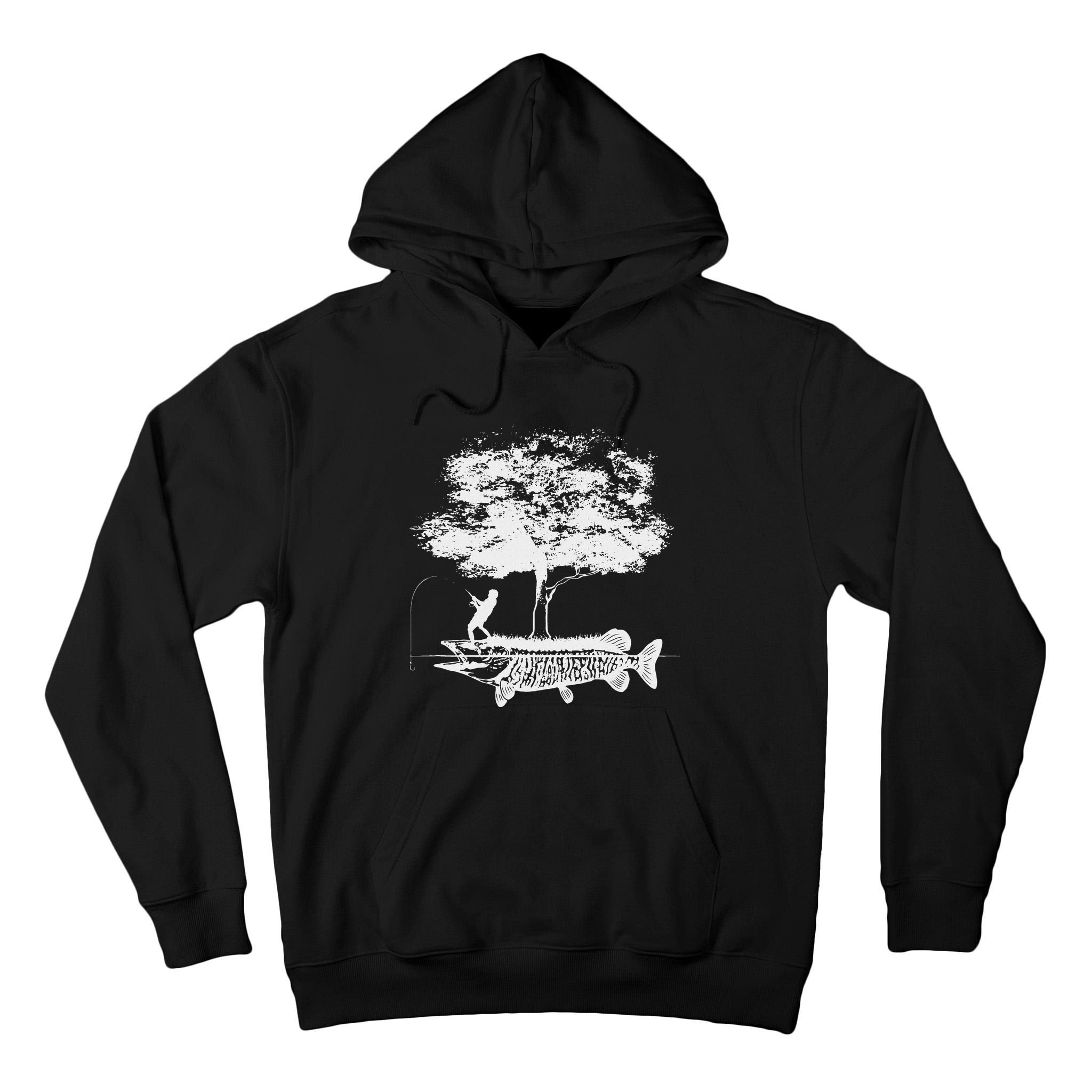 Musky Fish Artistic Love Muskie Fishing Gift Tall Hoodie