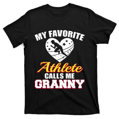 My Favorite Athlete Calls Me Granny Funny Track And Field T-Shirt