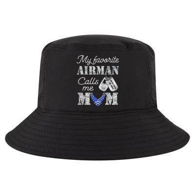 My Favorite Airman Calls Me Mom Air Force Mom Cool Comfort Performance Bucket Hat