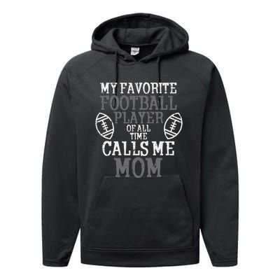 My Favorite American Football Player Calls Me Mom Mama  Performance Fleece Hoodie