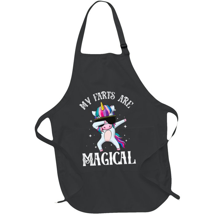 My Farts Are Magical Unicorn Dabbing Gag Farting Full-Length Apron With Pockets
