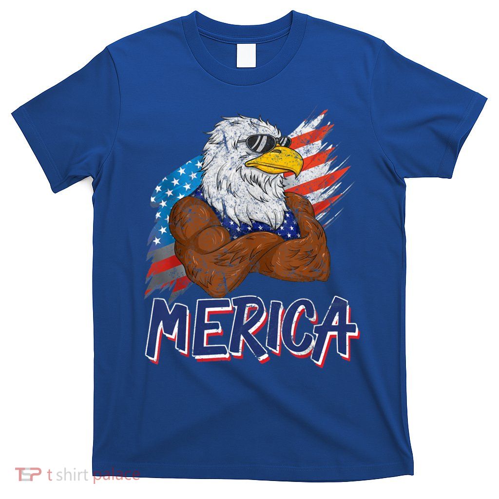 Merica Freedom American Usa Eagle Patriotic 4th Of July Funny Gift T-Shirt