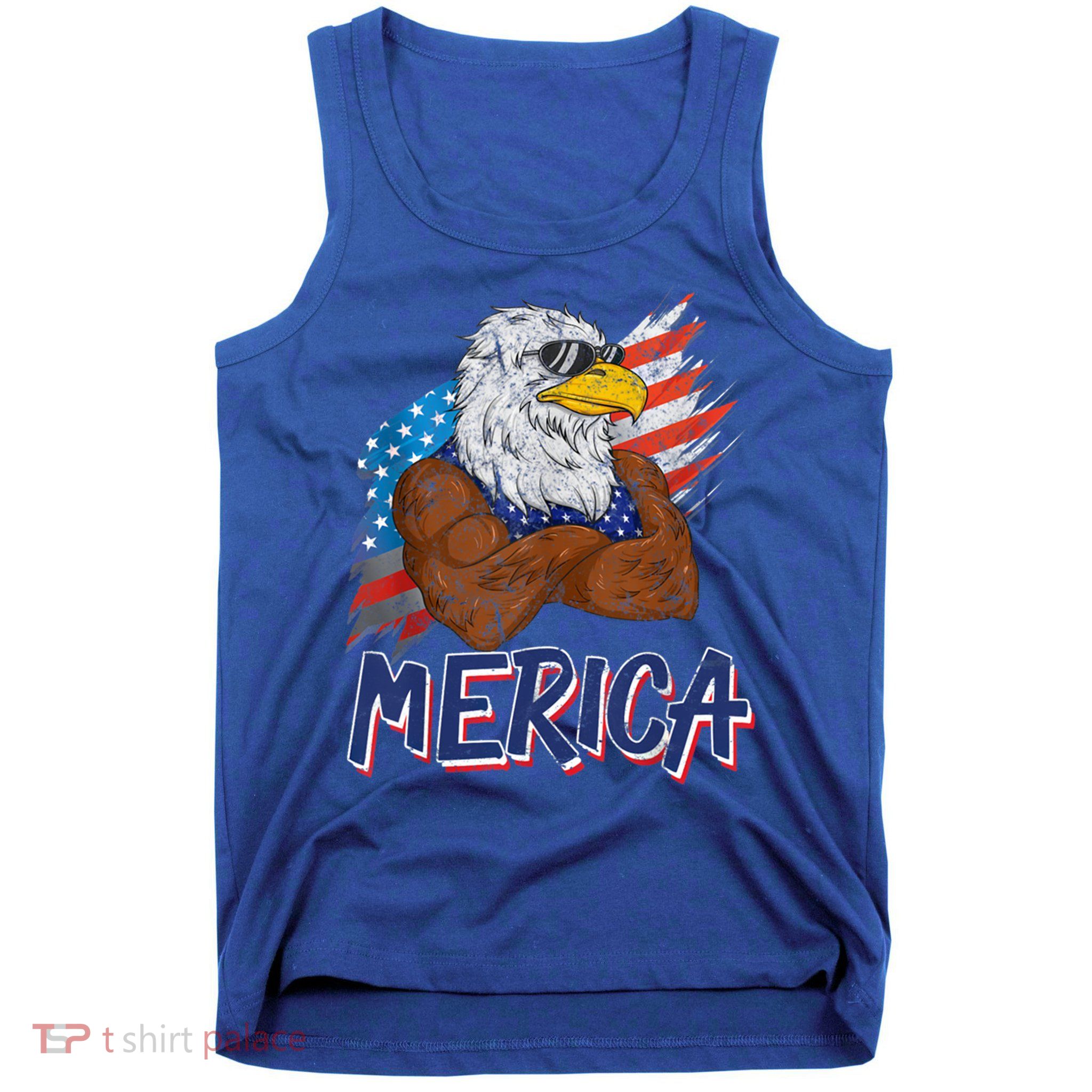 Merica Freedom American Usa Eagle Patriotic 4th Of July Funny Gift Tank Top