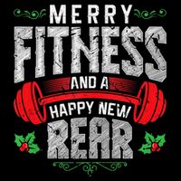 Merry Fitness And A Happy New Rear Funny Christmas Exercise Tank Top 16 in Basic Backpack