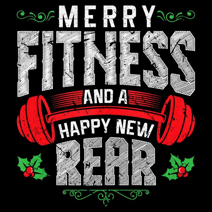 Merry Fitness And A Happy New Rear Funny Christmas Exercise Tank Top 16 in Basic Backpack