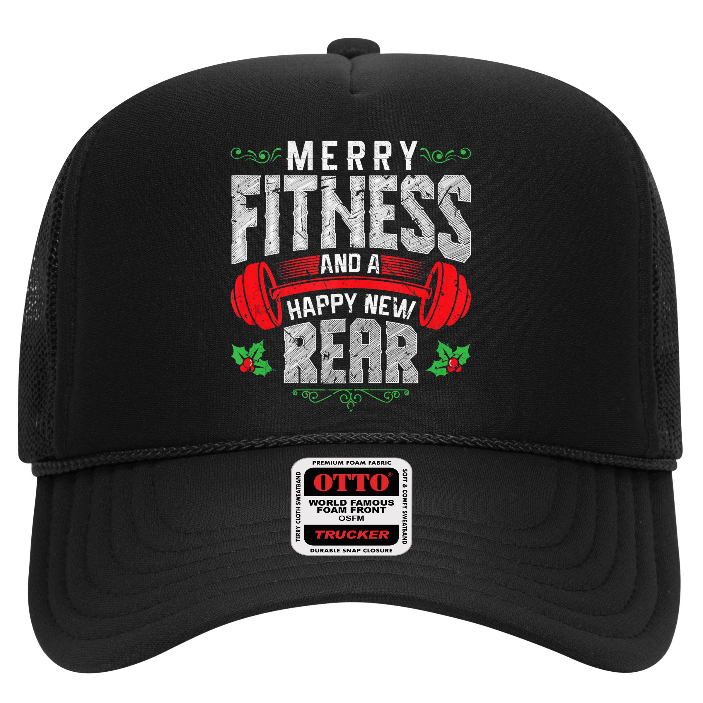 Merry Fitness And A Happy New Rear Funny Christmas Exercise Tank Top Hat