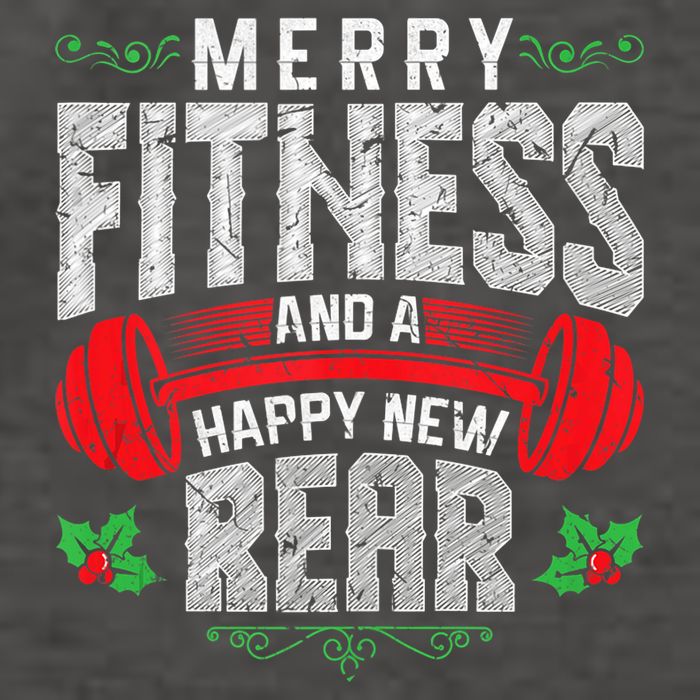 Merry Fitness And A Happy New Rear Funny Christmas Exercise Tank Top Vector Backpack