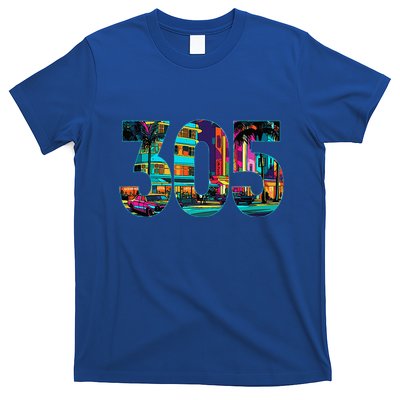 Miami Florida Area Code 305 Vintage Retro Gift Pride T-Shirt