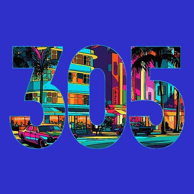 Miami Florida Area Code 305 Vintage Retro Gift Pride T-Shirt