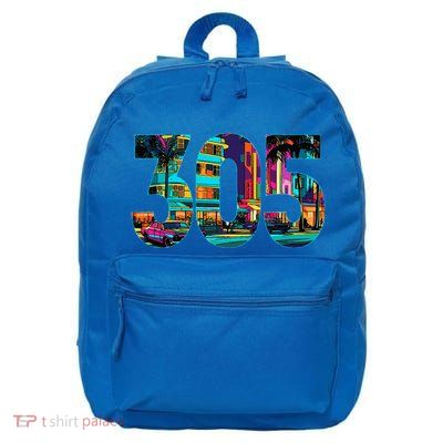 Miami Florida Area Code 305 Vintage Retro Gift Pride 16 in Basic Backpack