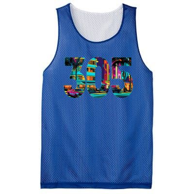 Miami Florida Area Code 305 Vintage Retro Gift Pride Mesh Reversible Basketball Jersey Tank