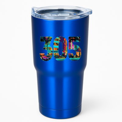 Miami Florida Area Code 305 Vintage Retro Gift Pride Tumbler