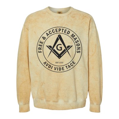 Masonic F & Am Square & Compass Stealth Modern Freemason Colorblast Crewneck Sweatshirt